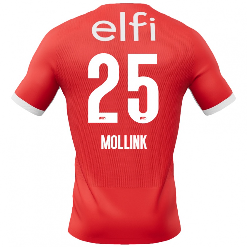 Kandiny Kinder Yaël Mollink #25 Rot Weiß Heimtrikot Trikot 2024/25 T-Shirt