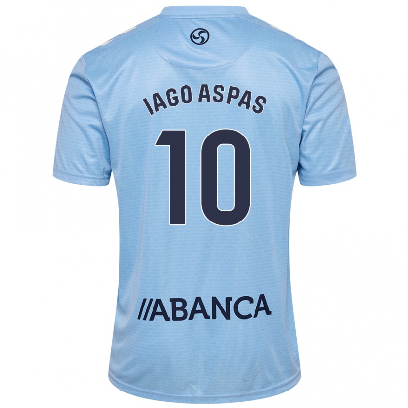 Kandiny Kinder Iago Aspas #10 Himmelblau Heimtrikot Trikot 2024/25 T-Shirt