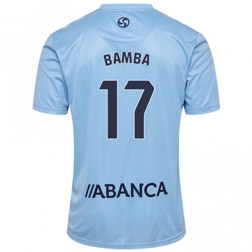 Kandiny Kinder Jonathan Bamba #17 Himmelblau Heimtrikot Trikot 2024/25 T-Shirt