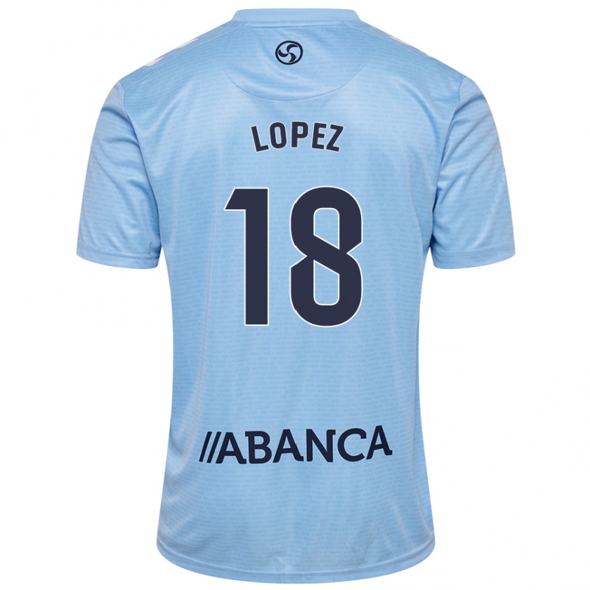 Kandiny Kinder Joel López #18 Himmelblau Heimtrikot Trikot 2024/25 T-Shirt