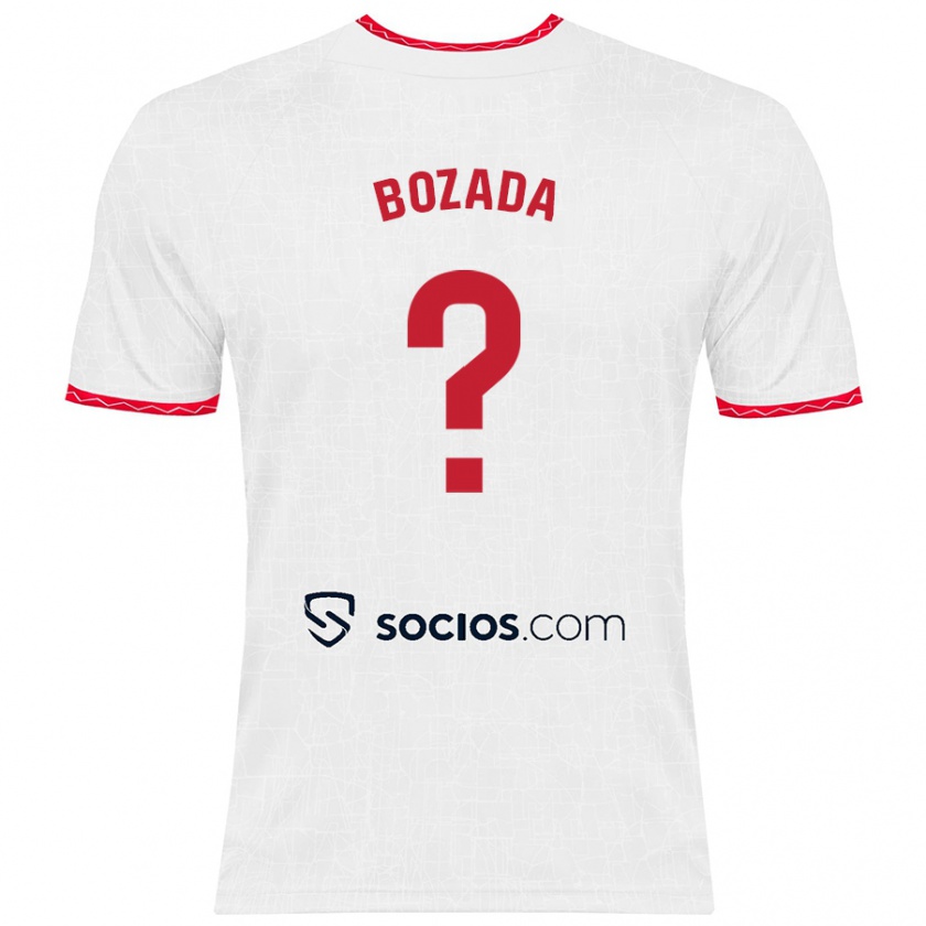 Kandiny Kinder José Antonio Bozada #0 Weiß Rot Heimtrikot Trikot 2024/25 T-Shirt