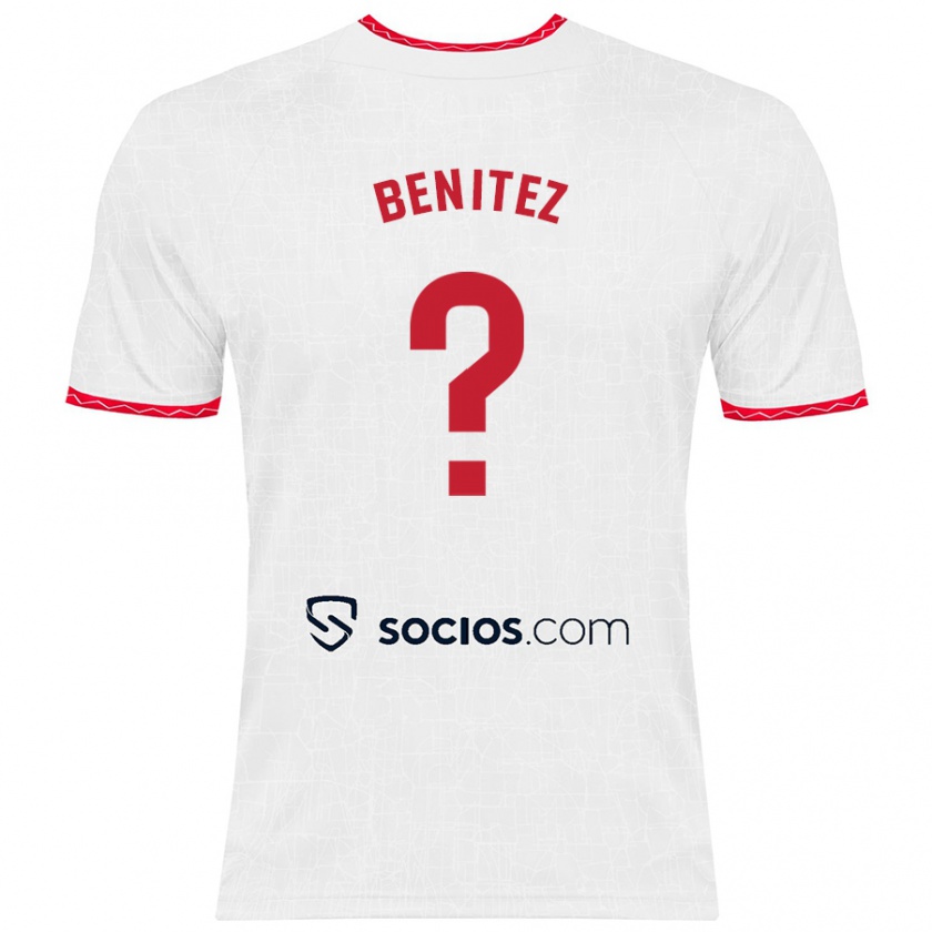 Kandiny Kinder Emilio Benítez #0 Weiß Rot Heimtrikot Trikot 2024/25 T-Shirt