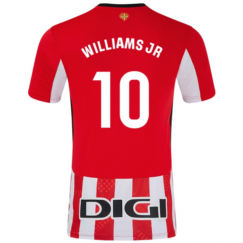 Kandiny Kinder Nico Williams #10 Rot Weiß Heimtrikot Trikot 2024/25 T-Shirt