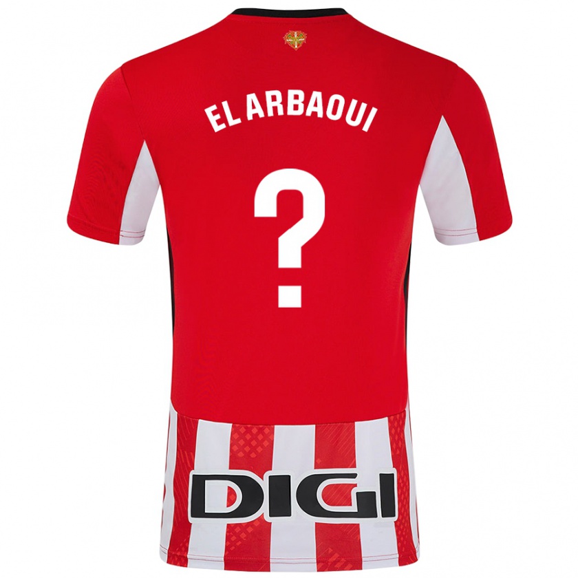 Kandiny Kinder Ilyas El Arbaoui #0 Rot Weiß Heimtrikot Trikot 2024/25 T-Shirt