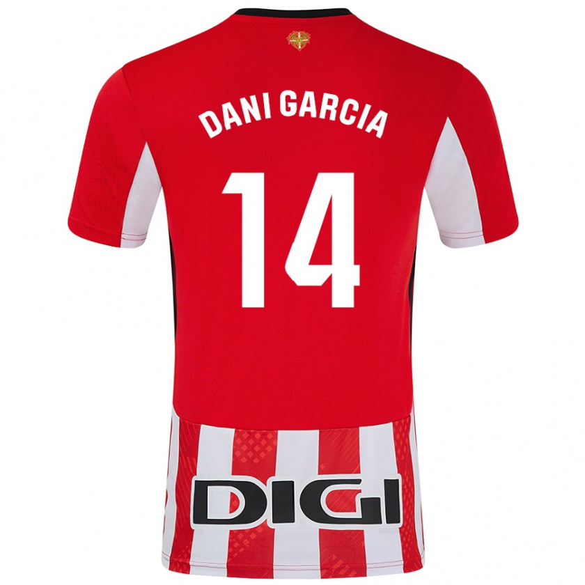 Kandiny Kinder Dani García #14 Rot Weiß Heimtrikot Trikot 2024/25 T-Shirt