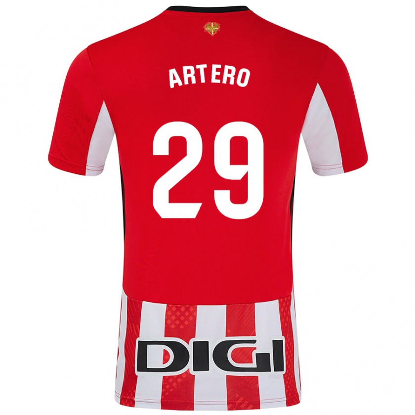 Kandiny Kinder Marina Artero Moreno #29 Rot Weiß Heimtrikot Trikot 2024/25 T-Shirt