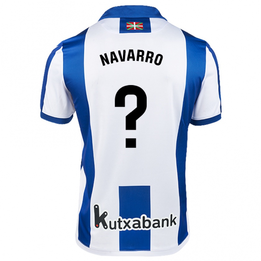 Kandiny Kinder Robert Navarro #0 Weiß Blau Heimtrikot Trikot 2024/25 T-Shirt