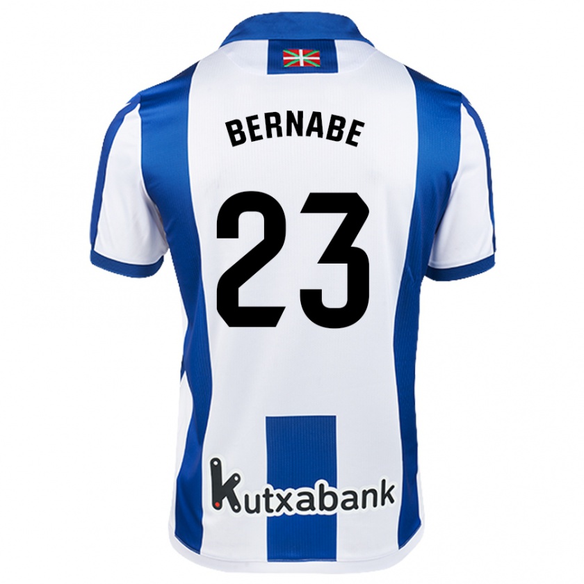 Kandiny Kinder Alejandra Bernabé De Santiago #23 Weiß Blau Heimtrikot Trikot 2024/25 T-Shirt