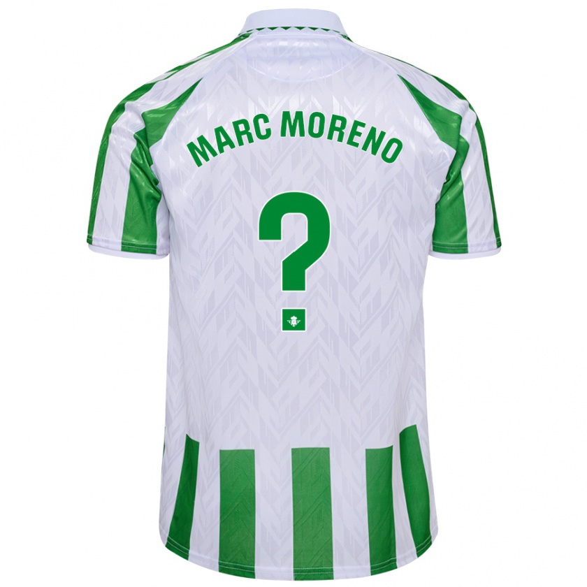 Kandiny Kinder Marc Moreno #0 Grün Weiße Streifen Heimtrikot Trikot 2024/25 T-Shirt