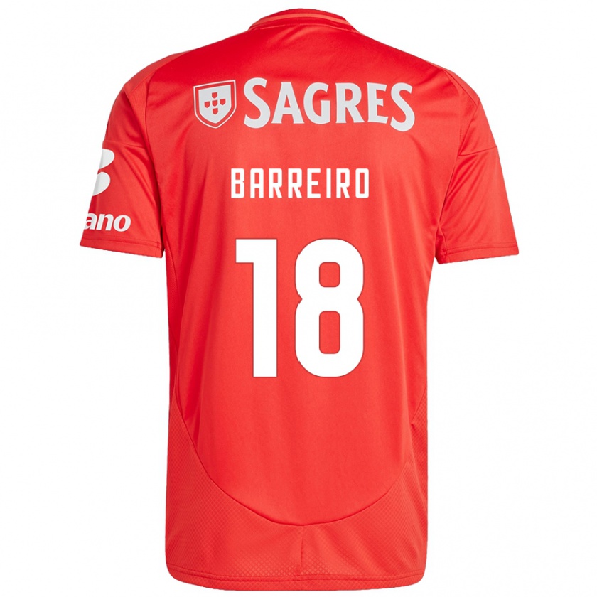 Kandiny Kinder Leandro Barreiro #18 Rot Weiß Heimtrikot Trikot 2024/25 T-Shirt