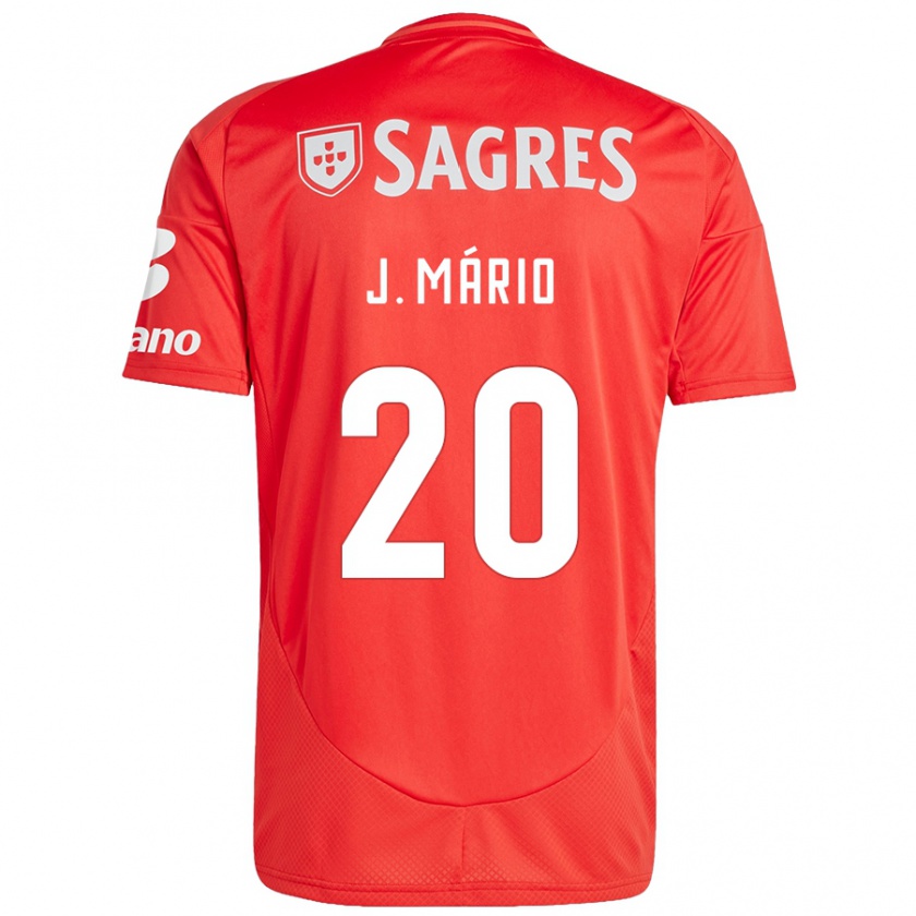 Kandiny Kinder João Mário #20 Rot Weiß Heimtrikot Trikot 2024/25 T-Shirt