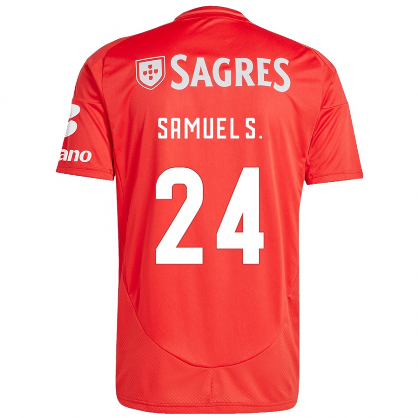 Kandiny Kinder Samuel Soares #24 Rot Weiß Heimtrikot Trikot 2024/25 T-Shirt