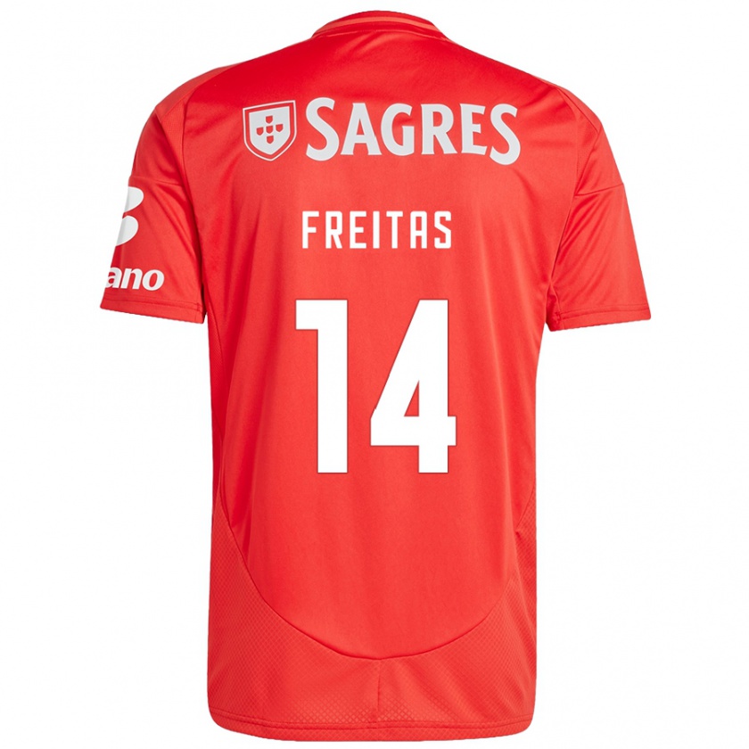 Kandiny Kinder Tiago Freitas #14 Rot Weiß Heimtrikot Trikot 2024/25 T-Shirt