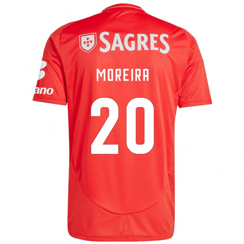 Kandiny Kinder André Moreira #20 Rot Weiß Heimtrikot Trikot 2024/25 T-Shirt