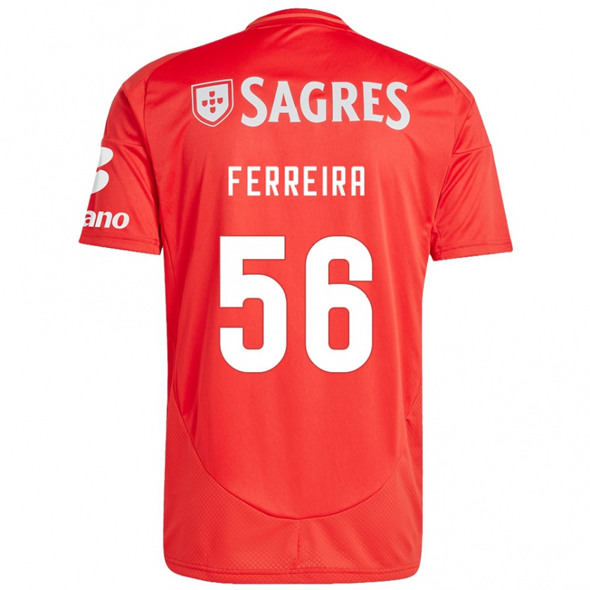 Kandiny Kinder Martim Ferreira #56 Rot Weiß Heimtrikot Trikot 2024/25 T-Shirt