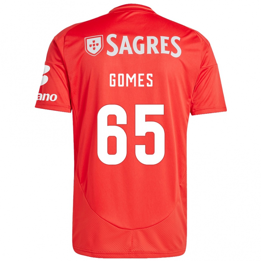 Kandiny Kinder André Gomes #65 Rot Weiß Heimtrikot Trikot 2024/25 T-Shirt