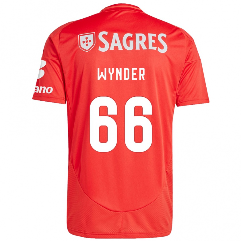 Kandiny Kinder Joshua Wynder #66 Rot Weiß Heimtrikot Trikot 2024/25 T-Shirt