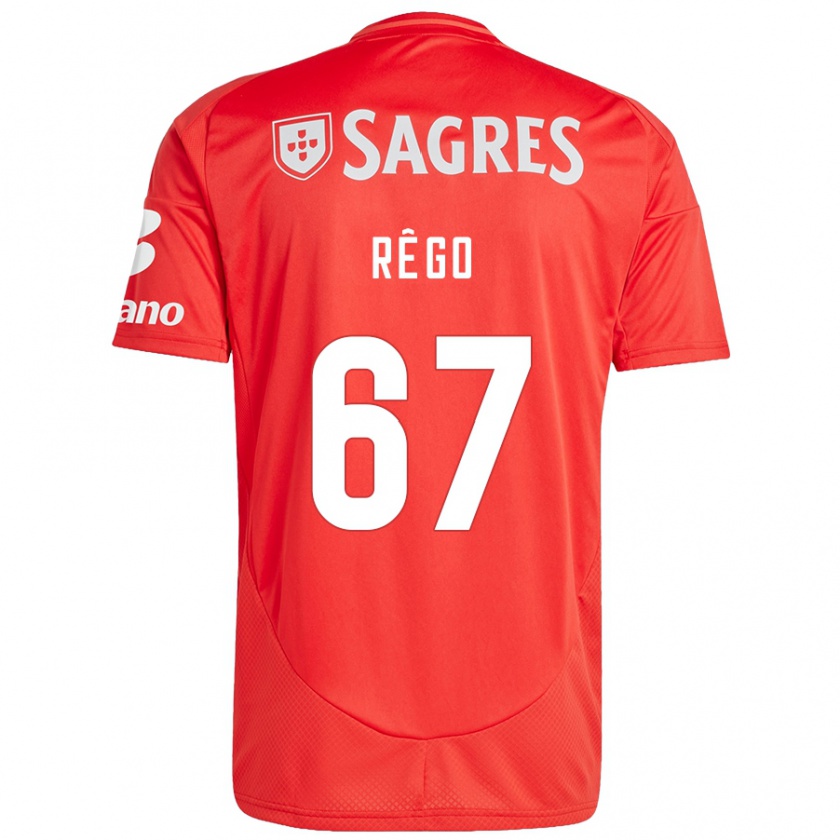 Kandiny Kinder Rodrigo Rêgo #67 Rot Weiß Heimtrikot Trikot 2024/25 T-Shirt