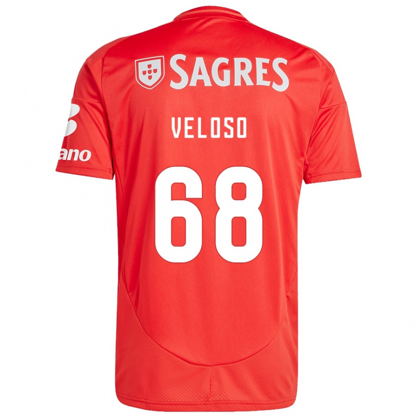 Kandiny Kinder João Veloso #68 Rot Weiß Heimtrikot Trikot 2024/25 T-Shirt