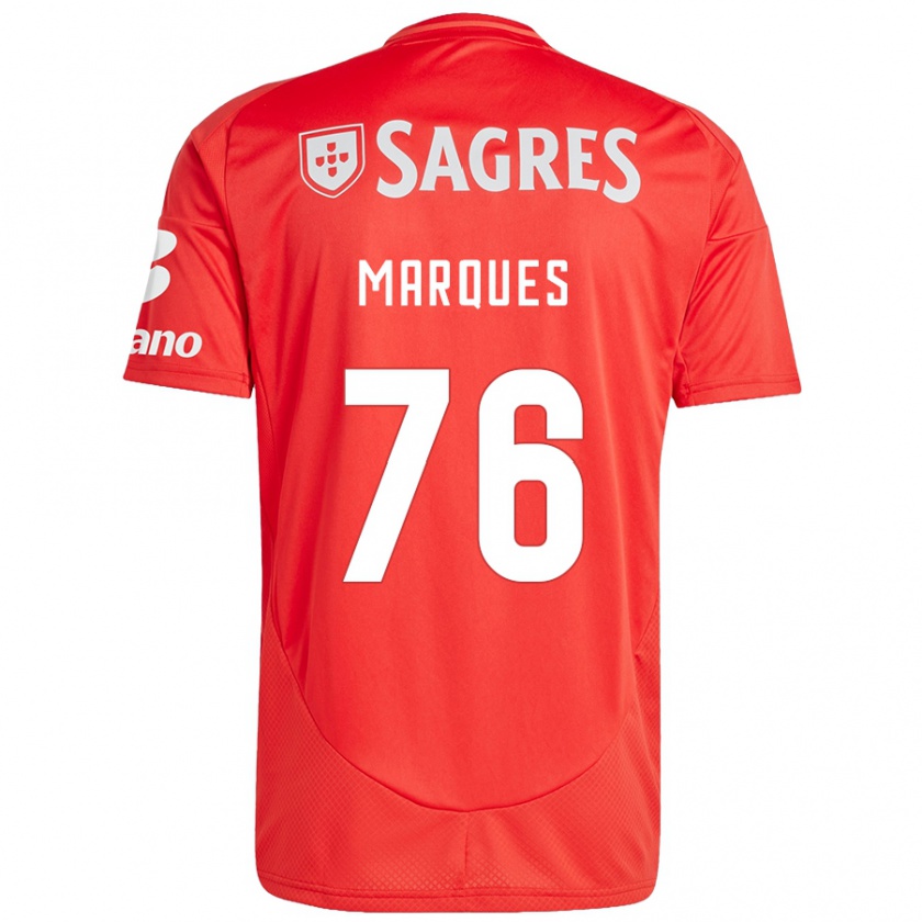 Kandiny Kinder Gustavo Marques #76 Rot Weiß Heimtrikot Trikot 2024/25 T-Shirt