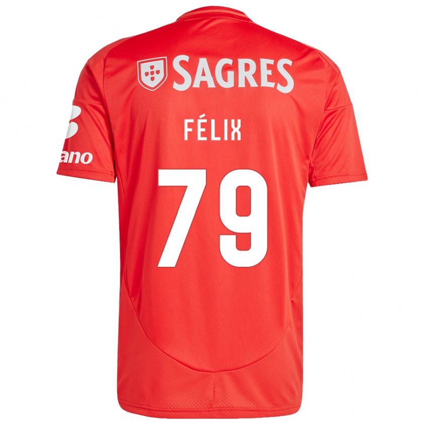 Kandiny Kinder Hugo Félix #79 Rot Weiß Heimtrikot Trikot 2024/25 T-Shirt