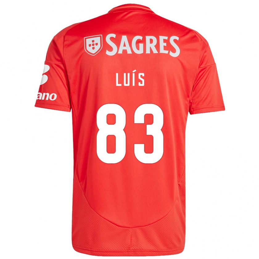 Kandiny Kinder Rafael Luís #83 Rot Weiß Heimtrikot Trikot 2024/25 T-Shirt