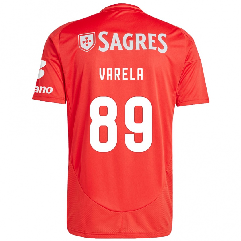 Kandiny Kinder Gustavo Varela #89 Rot Weiß Heimtrikot Trikot 2024/25 T-Shirt