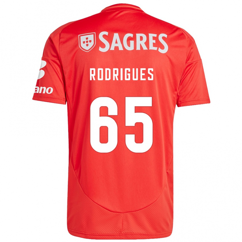 Kandiny Kinder Rafael Rodrigues #65 Rot Weiß Heimtrikot Trikot 2024/25 T-Shirt