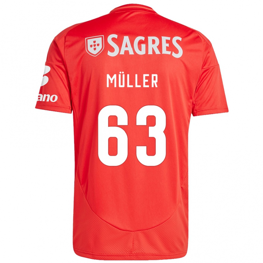 Kandiny Kinder José Müller #63 Rot Weiß Heimtrikot Trikot 2024/25 T-Shirt