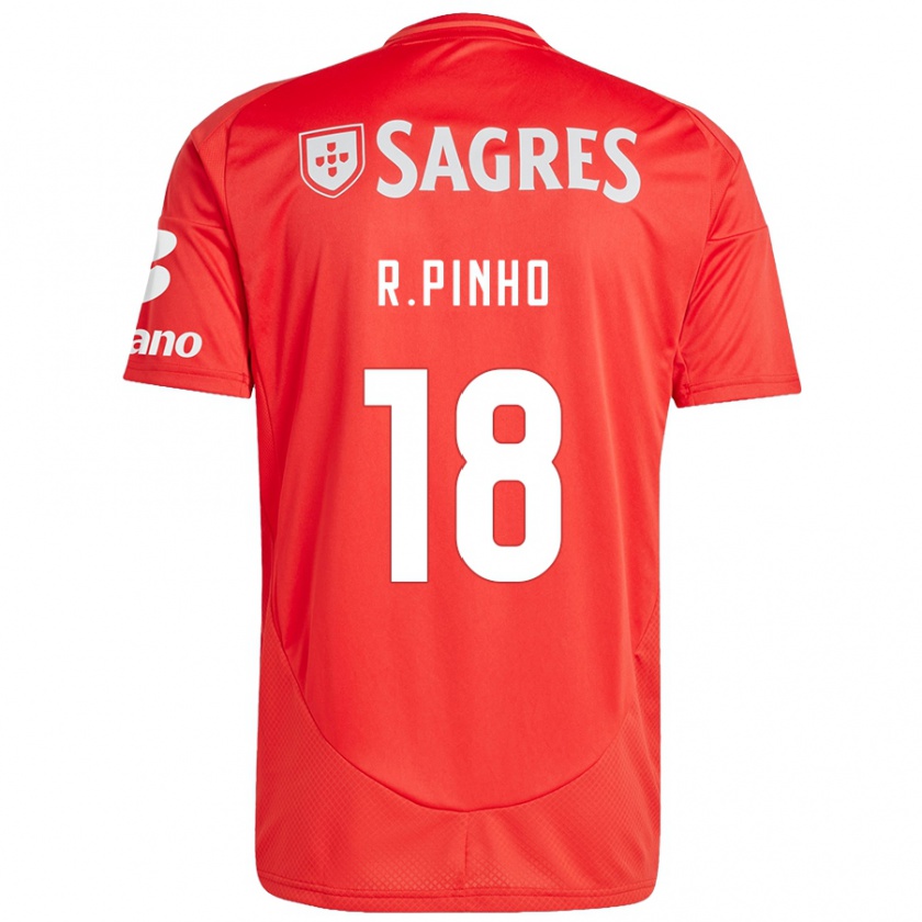 Kandiny Kinder Rodrigo Pinho #18 Rot Weiß Heimtrikot Trikot 2024/25 T-Shirt