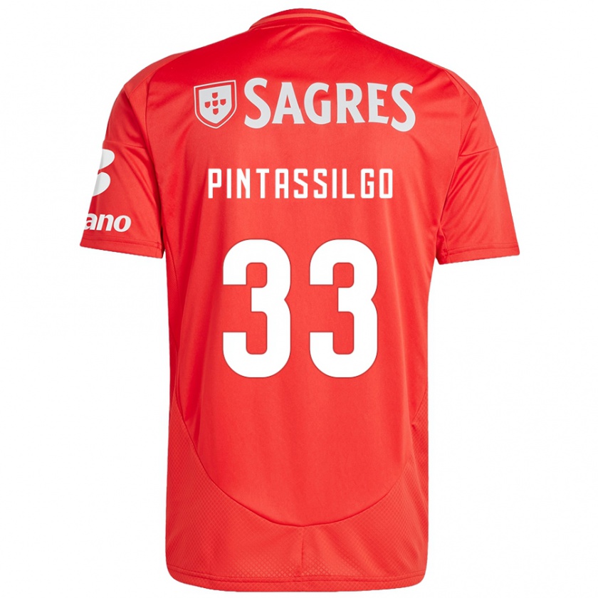 Kandiny Kinder Lara Pintassilgo #33 Rot Weiß Heimtrikot Trikot 2024/25 T-Shirt