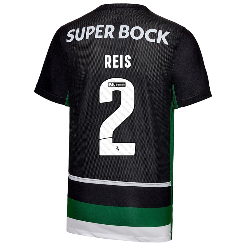 Kandiny Kinder Matheus Reis #2 Schwarz Weiß Grün Heimtrikot Trikot 2024/25 T-Shirt