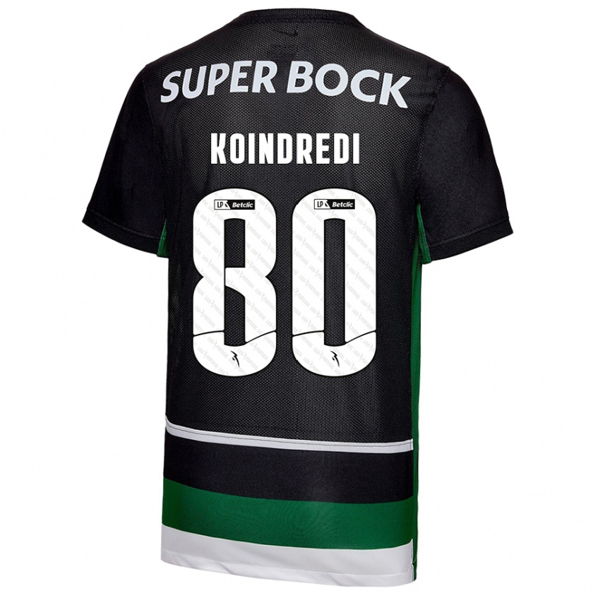 Kandiny Kinder Koba Koindredi #80 Schwarz Weiß Grün Heimtrikot Trikot 2024/25 T-Shirt