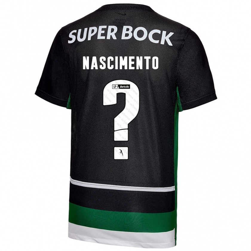 Kandiny Kinder Sandro Nascimento #0 Schwarz Weiß Grün Heimtrikot Trikot 2024/25 T-Shirt