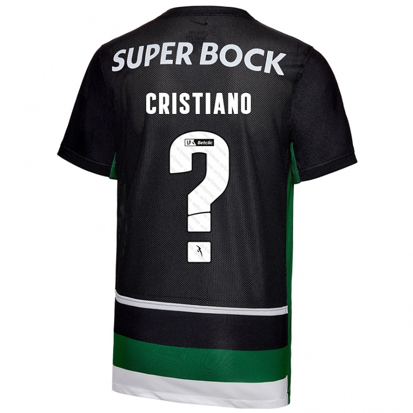 Kandiny Kinder José Cristiano #0 Schwarz Weiß Grün Heimtrikot Trikot 2024/25 T-Shirt