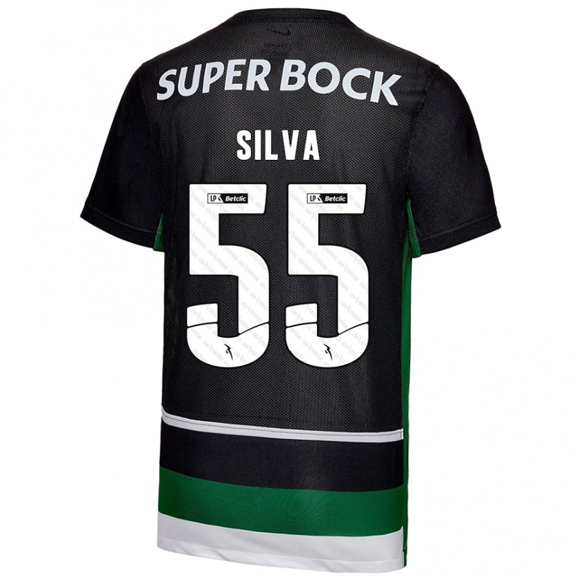 Kandiny Kinder José Silva #55 Schwarz Weiß Grün Heimtrikot Trikot 2024/25 T-Shirt