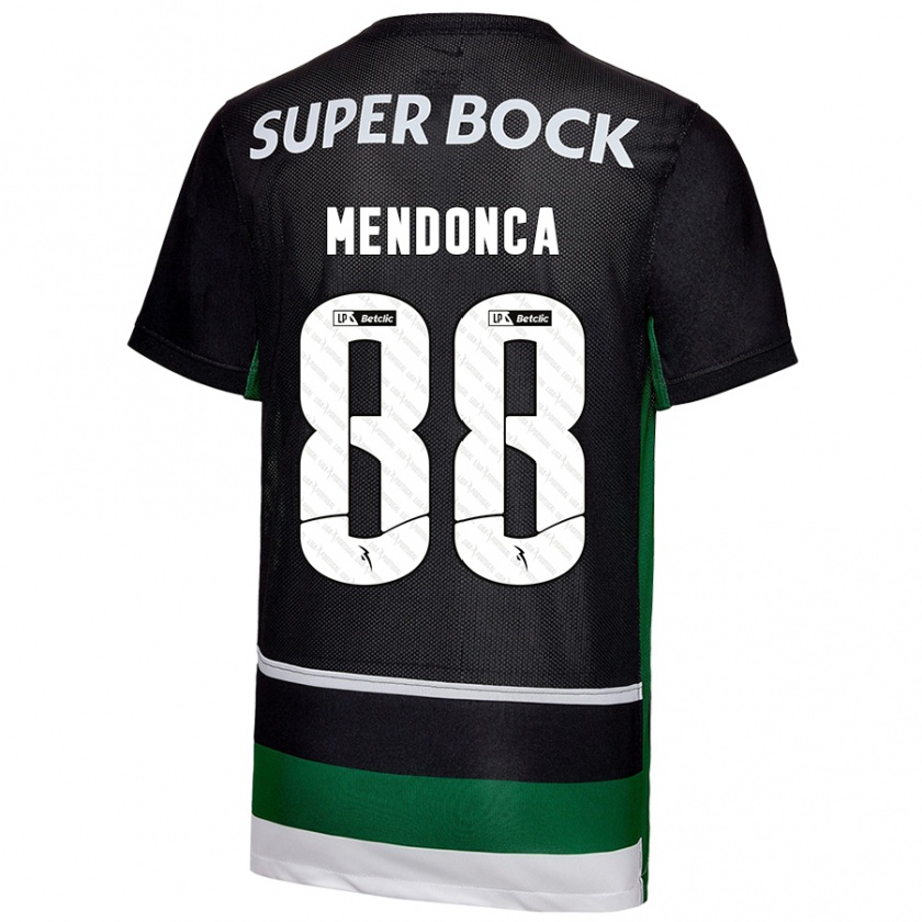 Kandiny Kinder Manuel Mendonça #88 Schwarz Weiß Grün Heimtrikot Trikot 2024/25 T-Shirt