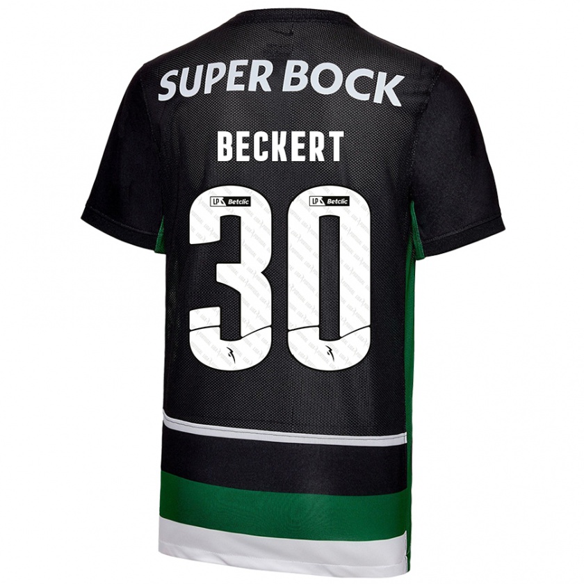 Kandiny Kinder Carolina Beckert #30 Schwarz Weiß Grün Heimtrikot Trikot 2024/25 T-Shirt