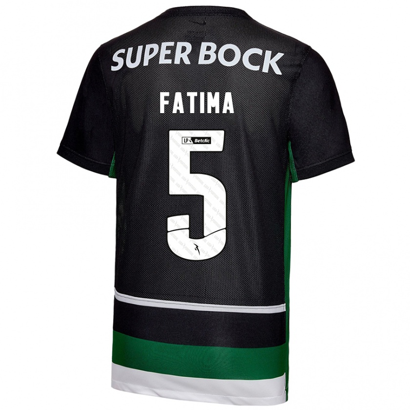 Kandiny Kinder Francisca Fatima Aquino Dutra #5 Schwarz Weiß Grün Heimtrikot Trikot 2024/25 T-Shirt