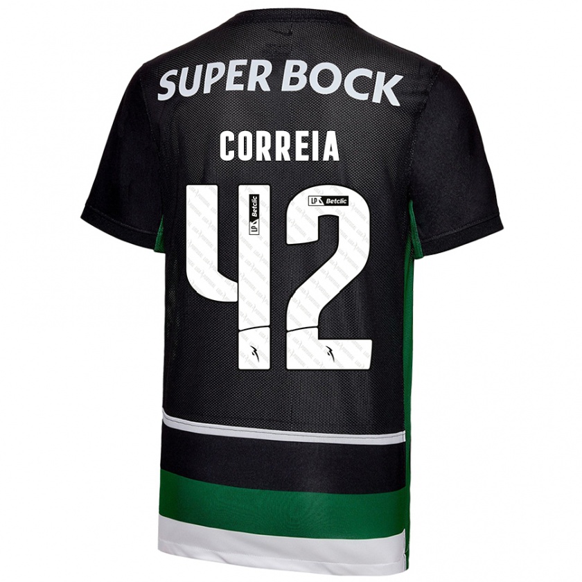 Kandiny Kinder Leonete Maísa Nozerand Correia #42 Schwarz Weiß Grün Heimtrikot Trikot 2024/25 T-Shirt