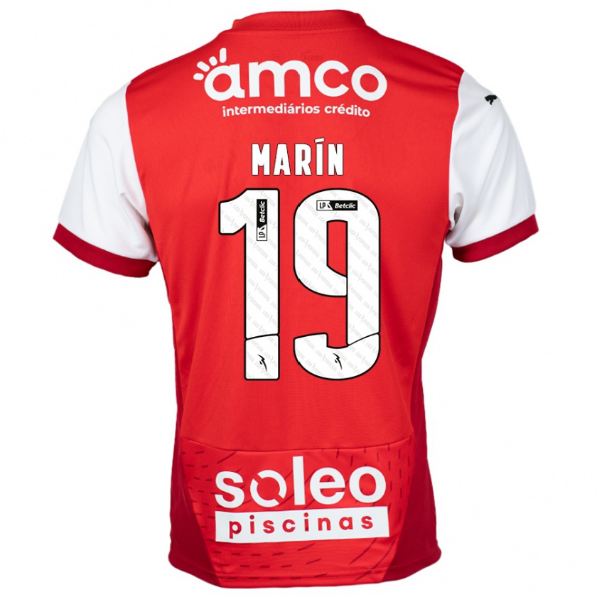 Kandiny Kinder Adrián Marín #19 Rot Weiß Heimtrikot Trikot 2024/25 T-Shirt