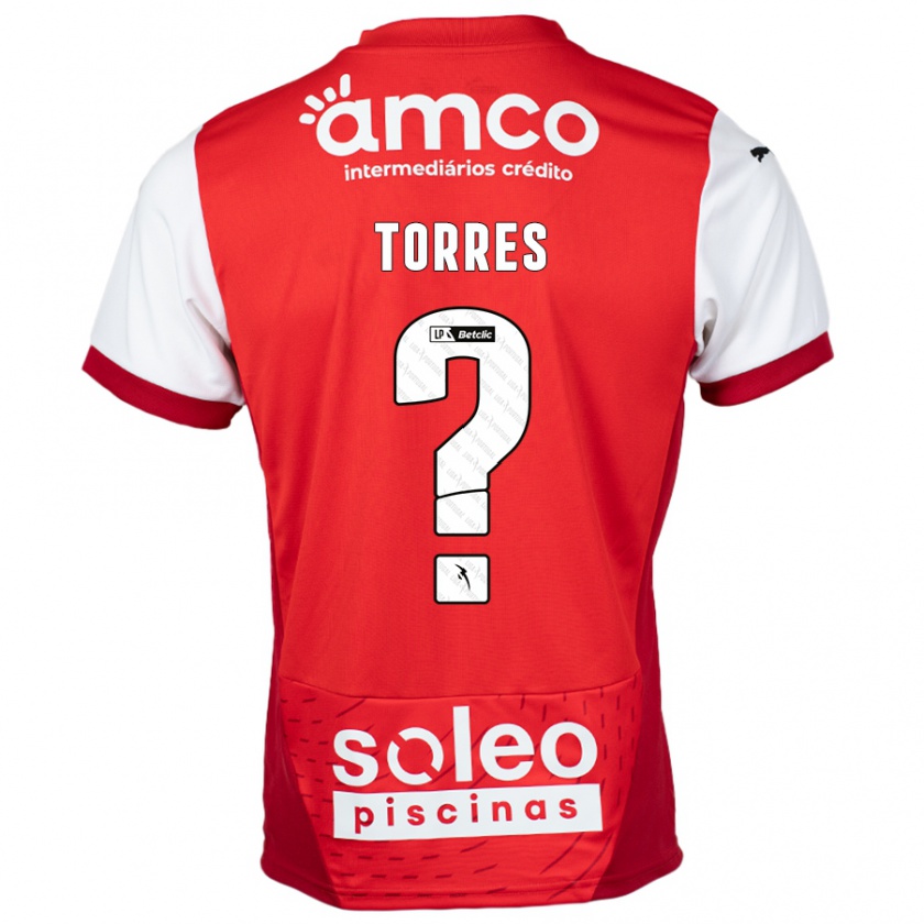 Kandiny Kinder Marco Torres #0 Rot Weiß Heimtrikot Trikot 2024/25 T-Shirt