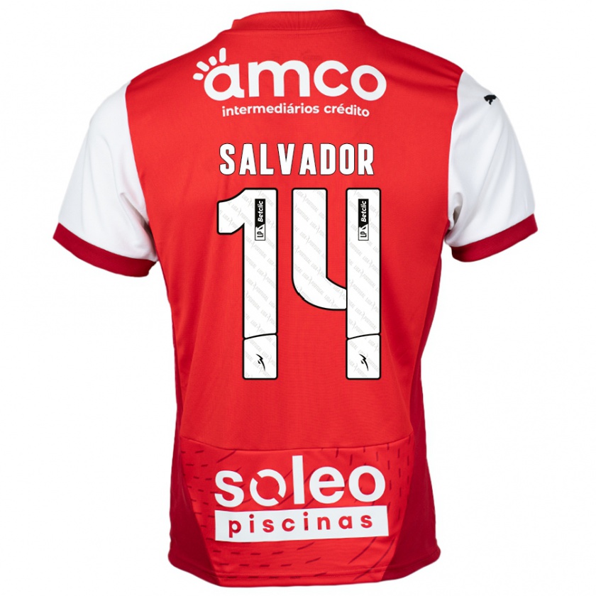 Kandiny Kinder João Salvador #14 Rot Weiß Heimtrikot Trikot 2024/25 T-Shirt