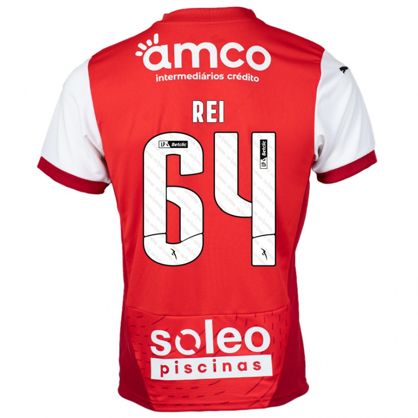 Kandiny Kinder Ricardo Rei #64 Rot Weiß Heimtrikot Trikot 2024/25 T-Shirt