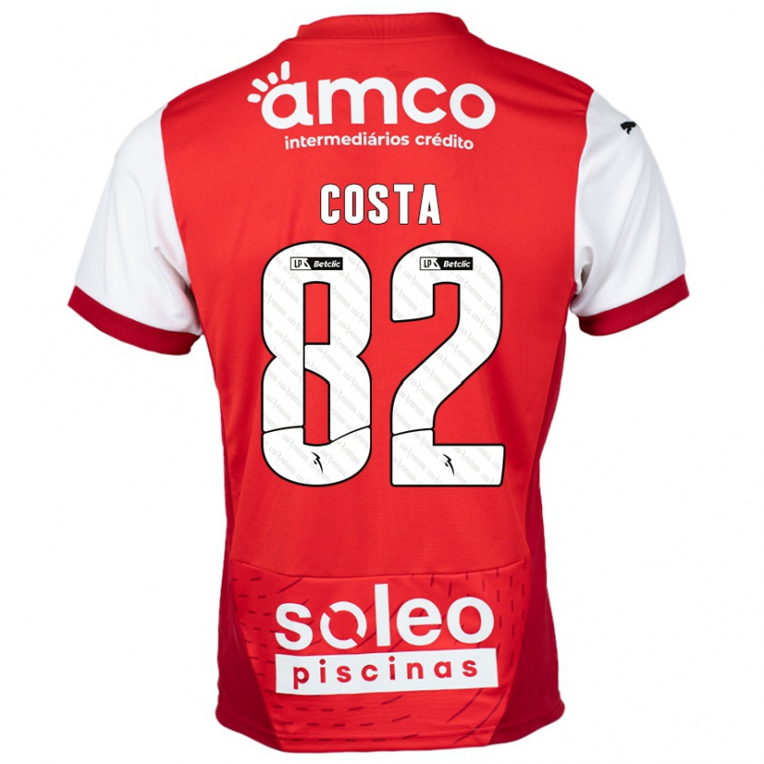 Kandiny Kinder Gui Costa #82 Rot Weiß Heimtrikot Trikot 2024/25 T-Shirt