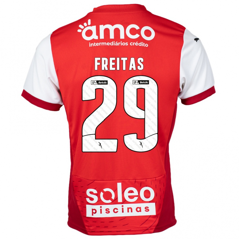 Kandiny Kinder Mylena Freitas #29 Rot Weiß Heimtrikot Trikot 2024/25 T-Shirt