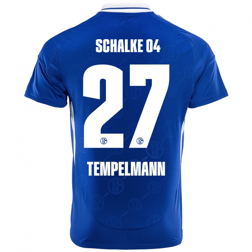 Kandiny Kinder Lino Tempelmann #27 Königsblau Heimtrikot Trikot 2024/25 T-Shirt