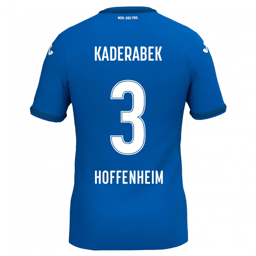 Kandiny Kinder Pavel Kaderabek #3 Königsblau Heimtrikot Trikot 2024/25 T-Shirt