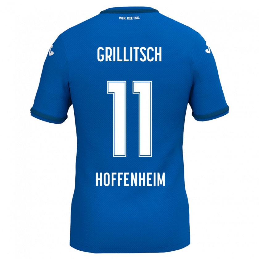 Kandiny Kinder Florian Grillitsch #11 Königsblau Heimtrikot Trikot 2024/25 T-Shirt