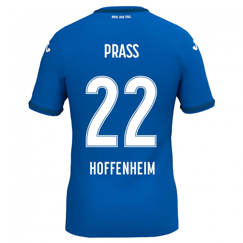 Kandiny Kinder Alexander Prass #22 Königsblau Heimtrikot Trikot 2024/25 T-Shirt